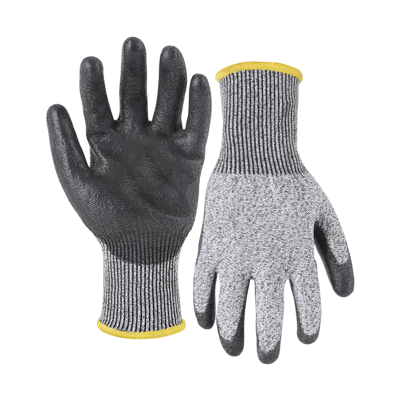 13G cut C/A3 PU palm coated gloves-Glass Fibre