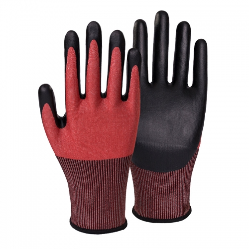 13G cut F/A6 DexiFoam palm coated gloves - Steel