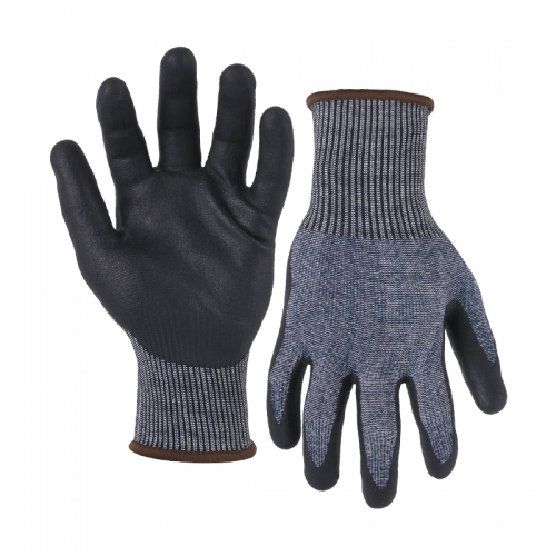 13G cut D/A4 DexiFoam palm coated gloves - Steel